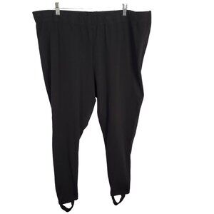 Roamans Size 26/28 2X Pants Stirrup Elastic Waist Minimalist Neutral Versatile
